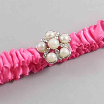 Persian Pink Satin Wedding Garter / Solid Pink Wedding Garters / Wedding Garter / Custom Wedding Garter / Bridal Garter / Prom Garter / Linda Joyce Couture / Personalized Garter / Personalized Wedding Garter / Personalized Prom Garter