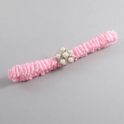 Light Pink Satin Wedding Garter / Solid Pink Wedding Garters / Wedding Garter / Custom Wedding Garter / Bridal Garter / Prom Garter / Linda Joyce Couture / Personalized Garter / Personalized Wedding Garter / Personalized Prom Garter
