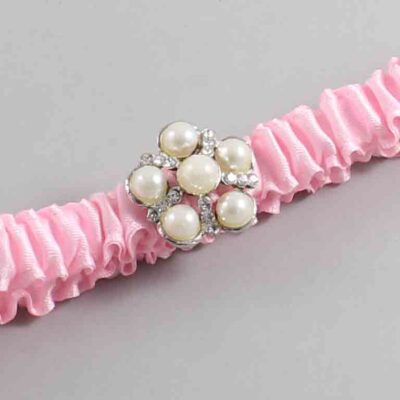 Light Pink Satin Wedding Garter / Solid Pink Wedding Garters / Wedding Garter / Custom Wedding Garter / Bridal Garter / Prom Garter / Linda Joyce Couture / Personalized Garter / Personalized Wedding Garter / Personalized Prom Garter