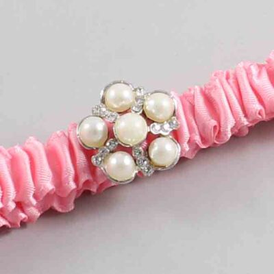 Pink Satin Wedding Garter / Solid Pink Wedding Garters / Wedding Garter / Custom Wedding Garter / Bridal Garter / Prom Garter / Linda Joyce Couture / Personalized Garter / Personalized Wedding Garter / Personalized Prom Garter