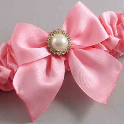 Pink Satin Wedding Garter / Solid Pink Wedding Garters / Wedding Garter / Custom Wedding Garter / Bridal Garter / Prom Garter / Linda Joyce Couture / Personalized Garter / Personalized Wedding Garter / Personalized Prom Garter