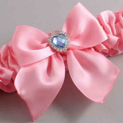 Pink Satin Wedding Garter / Solid Pink Wedding Garters / Wedding Garter / Custom Wedding Garter / Bridal Garter / Prom Garter / Linda Joyce Couture / Personalized Garter / Personalized Wedding Garter / Personalized Prom Garter