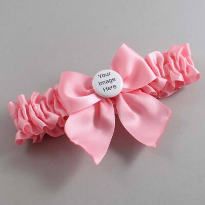 Pink Satin Wedding Garter / Solid Pink Wedding Garters / Wedding Garter / Custom Wedding Garter / Bridal Garter / Prom Garter / Linda Joyce Couture / Personalized Garter / Personalized Wedding Garter / Personalized Prom Garter