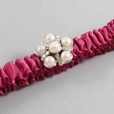 Rosewood Satin Wedding Garter / Solid Pink Wedding Garters / Wedding Garter / Custom Wedding Garter / Bridal Garter / Prom Garter / Linda Joyce Couture / Personalized Garter / Personalized Wedding Garter / Personalized Prom Garter