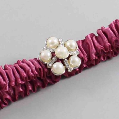 Victorian Rose Satin Wedding Garter / Solid Pink Wedding Garters / Wedding Garter / Custom Wedding Garter / Bridal Garter / Prom Garter / Linda Joyce Couture / Personalized Garter / Personalized Wedding Garter / Personalized Prom Garter