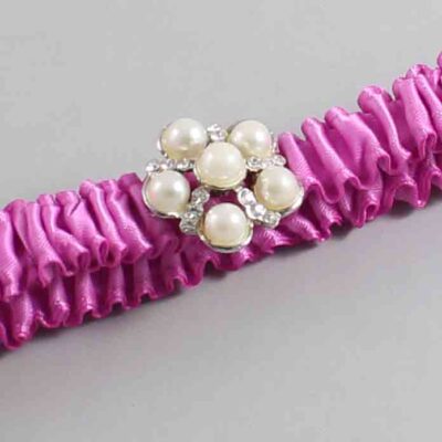 Rose Bloom Satin Wedding Garter / Solid Pink Wedding Garters / Wedding Garter / Custom Wedding Garter / Bridal Garter / Prom Garter / Linda Joyce Couture / Personalized Garter / Personalized Wedding Garter / Personalized Prom Garter