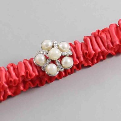 Watermelon Satin Wedding Garter / Solid Red Wedding Garters / Wedding Garter / Custom Wedding Garter / Bridal Garter / Prom Garter / Linda Joyce Couture / Personalized Garter / Personalized Wedding Garter / Personalized Prom Garter