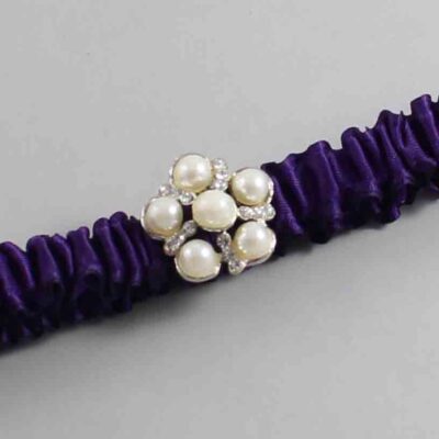 Plum Satin Wedding Garter / Solid Purple Wedding Garters / Wedding Garter / Custom Wedding Garter / Bridal Garter / Prom Garter / Linda Joyce Couture / Personalized Garter / Personalized Wedding Garter / Personalized Prom Garter