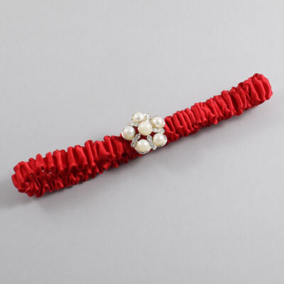 Red Satin Wedding Garter / Solid Red Wedding Garters / Wedding Garter / Custom Wedding Garter / Bridal Garter / Prom Garter / Linda Joyce Couture / Personalized Garter / Personalized Wedding Garter / Personalized Prom Garter