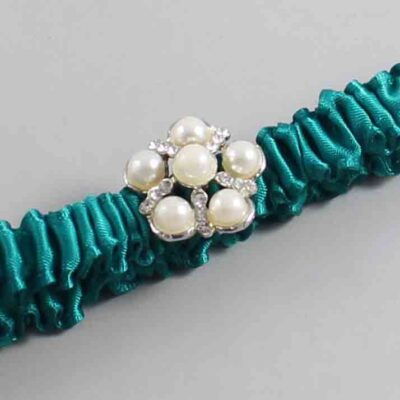 Mallard Satin Wedding Garter / Solid Teal Wedding Garters / Wedding Garter / Custom Wedding Garter / Bridal Garter / Prom Garter / Linda Joyce Couture / Personalized Garter / Personalized Wedding Garter / Personalized Prom Garter