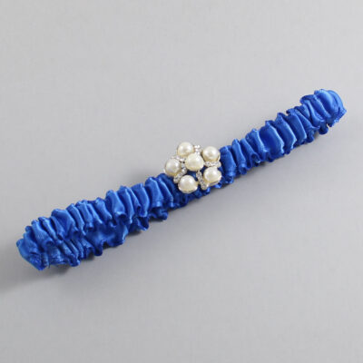 Royal Blue Satin Wedding Garter / Solid Blue Wedding Garters / Wedding Garter / Custom Wedding Garter / Bridal Garter / Prom Garter / Linda Joyce Couture / Personalized Garter / Personalized Wedding Garter / Personalized Prom Garter
