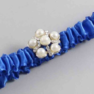 Royal Blue Satin Wedding Garter / Solid Blue Wedding Garters / Wedding Garter / Custom Wedding Garter / Bridal Garter / Prom Garter / Linda Joyce Couture / Personalized Garter / Personalized Wedding Garter / Personalized Prom Garter