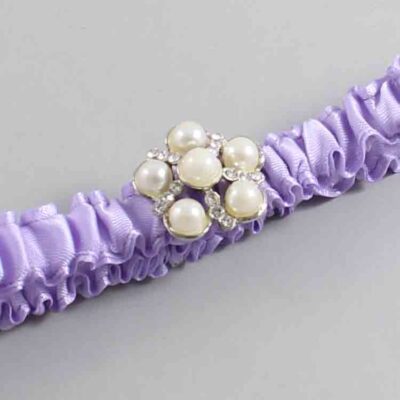 Lavender Satin Wedding Garter / Solid Purple Wedding Garters / Wedding Garter / Custom Wedding Garter / Bridal Garter / Prom Garter / Linda Joyce Couture / Personalized Garter / Personalized Wedding Garter / Personalized Prom Garter