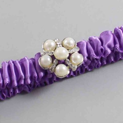 Grape Satin Wedding Garter / Solid Purple Wedding Garters / Wedding Garter / Custom Wedding Garter / Bridal Garter / Prom Garter / Linda Joyce Couture / Personalized Garter / Personalized Wedding Garter / Personalized Prom Garter