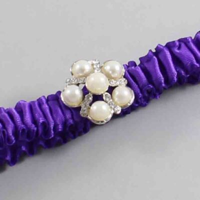 Eggplant Satin Wedding Garter / Solid Purple Wedding Garters / Wedding Garter / Custom Wedding Garter / Bridal Garter / Prom Garter / Linda Joyce Couture / Personalized Garter / Personalized Wedding Garter / Personalized Prom Garter
