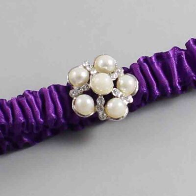 Ultra Violet Satin Wedding Garter / Solid Purple Wedding Garters / Wedding Garter / Custom Wedding Garter / Bridal Garter / Prom Garter / Linda Joyce Couture / Personalized Garter / Personalized Wedding Garter / Personalized Prom Garter