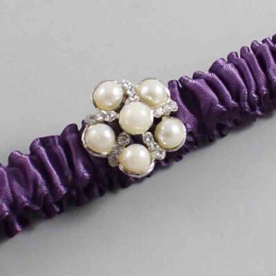 Amethyst Satin Wedding Garter / Solid Purple Wedding Garters / Wedding Garter / Custom Wedding Garter / Bridal Garter / Prom Garter / Linda Joyce Couture / Personalized Garter / Personalized Wedding Garter / Personalized Prom Garter