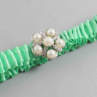 Mint Satin Wedding Garter / Solid Green Wedding Garters / Wedding Garter / Custom Wedding Garter / Bridal Garter / Prom Garter / Linda Joyce Couture / Personalized Garter / Personalized Wedding Garter / Personalized Prom Garter
