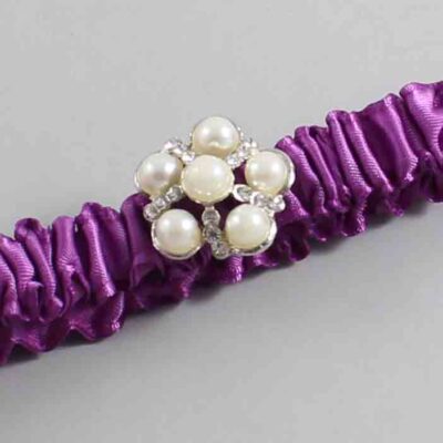 Helio Satin Wedding Garter / Solid Purple Wedding Garters / Wedding Garter / Custom Wedding Garter / Bridal Garter / Prom Garter / Linda Joyce Couture / Personalized Garter / Personalized Wedding Garter / Personalized Prom Garter