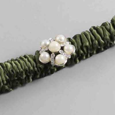 Moss Satin Wedding Garter / Solid Green Wedding Garters / Wedding Garter / Custom Wedding Garter / Bridal Garter / Prom Garter / Linda Joyce Couture / Personalized Garter / Personalized Wedding Garter / Personalized Prom Garter