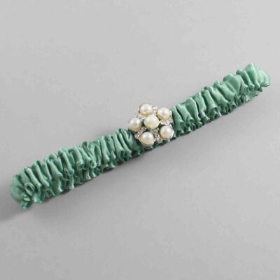 Sage Green Satin Wedding Garter / Solid Green Wedding Garters / Wedding Garter / Custom Wedding Garter / Bridal Garter / Prom Garter / Linda Joyce Couture / Personalized Garter / Personalized Wedding Garter / Personalized Prom Garter