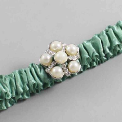 Sage Green Satin Wedding Garter / Solid Green Wedding Garters / Wedding Garter / Custom Wedding Garter / Bridal Garter / Prom Garter / Linda Joyce Couture / Personalized Garter / Personalized Wedding Garter / Personalized Prom Garter