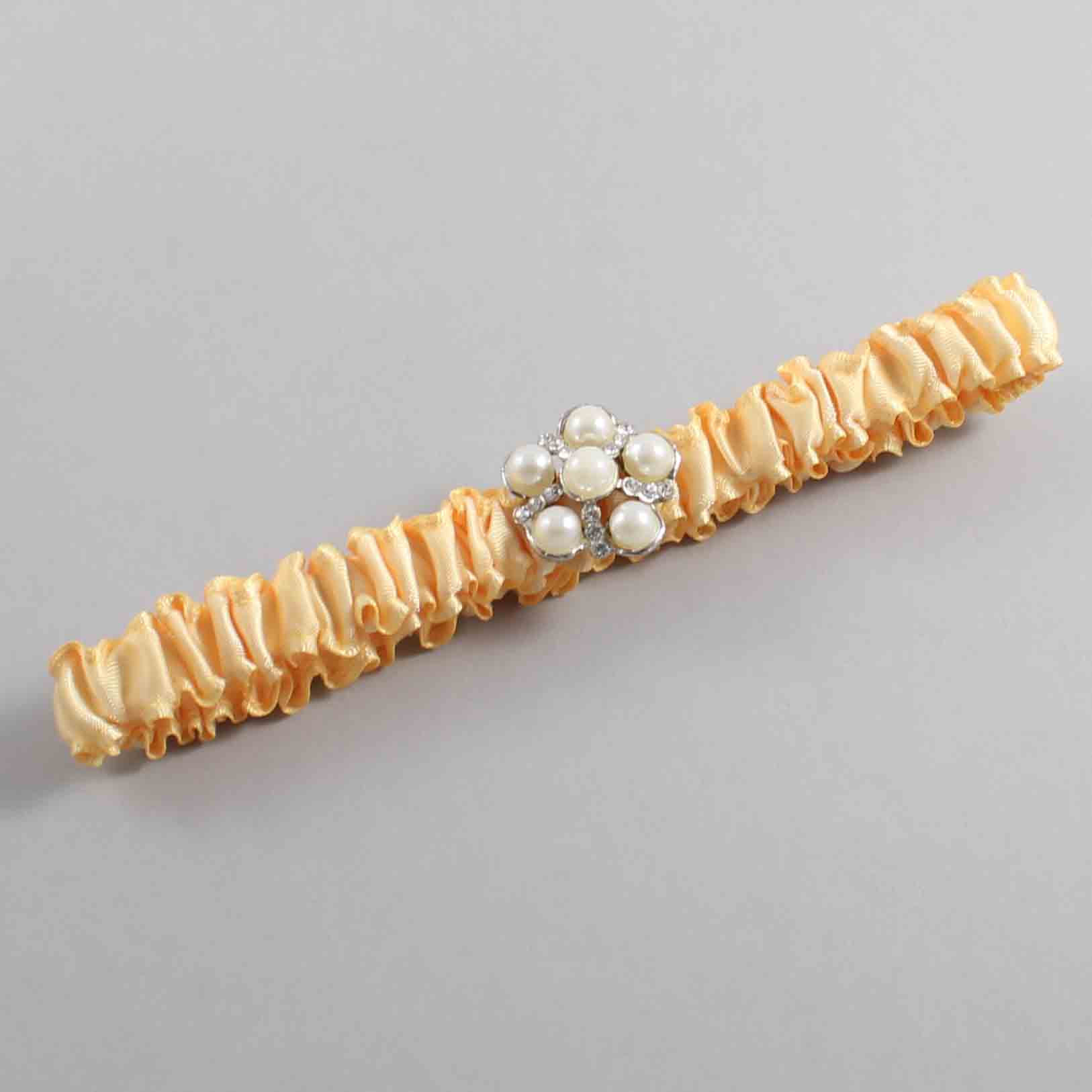 Chamois Satin Wedding Garter / Solid Yellow Wedding Garters / Wedding Garter / Custom Wedding Garter / Bridal Garter / Prom Garter / Linda Joyce Couture / Personalized Garter / Personalized Wedding Garter / Personalized Prom Garter