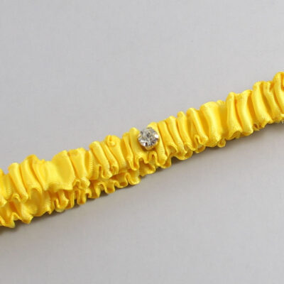 Sunglow Satin Wedding Garter / Solid Yellow Wedding Garters / Wedding Garter / Custom Wedding Garter / Bridal Garter / Prom Garter / Linda Joyce Couture / Personalized Garter / Personalized Wedding Garter / Personalized Prom Garter