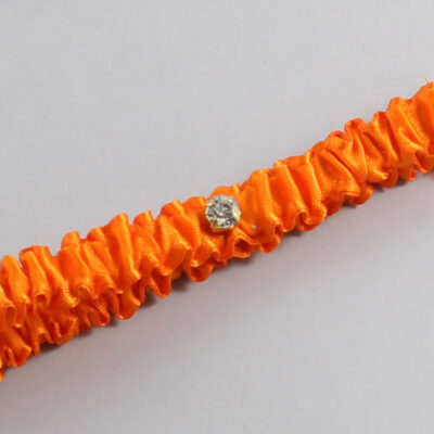Tangerine Satin Wedding Garter / Solid Orange Wedding Garters / Wedding Garter / Custom Wedding Garter / Bridal Garter / Prom Garter / Linda Joyce Couture / Personalized Garter / Personalized Wedding Garter / Personalized Prom Garter