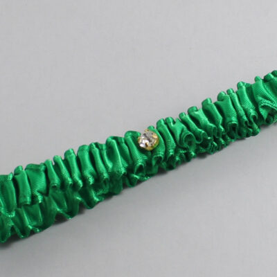 Emerald Green Satin Wedding Garter / Solid Green Wedding Garters / Wedding Garter / Custom Wedding Garter / Bridal Garter / Prom Garter / Linda Joyce Couture / Personalized Garter / Personalized Wedding Garter / Personalized Prom Garter
