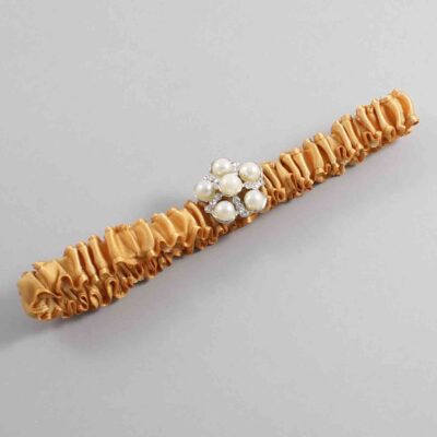 Old Gold Satin Wedding Garter / Solid Gold Wedding Garters / Wedding Garter / Custom Wedding Garter / Bridal Garter / Prom Garter / Linda Joyce Couture / Personalized Garter / Personalized Wedding Garter / Personalized Prom Garter