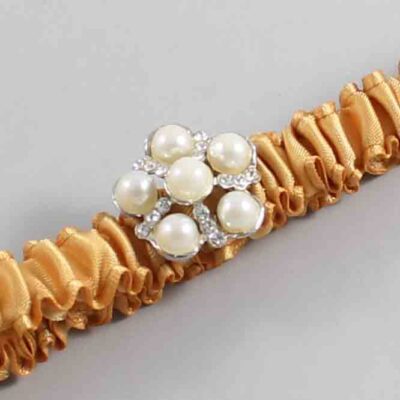 Old Gold Satin Wedding Garter / Solid Gold Wedding Garters / Wedding Garter / Custom Wedding Garter / Bridal Garter / Prom Garter / Linda Joyce Couture / Personalized Garter / Personalized Wedding Garter / Personalized Prom Garter