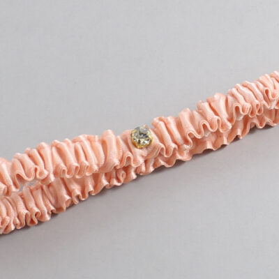 Petal Peach Satin Wedding Garter / Solid Orange Wedding Garters / Wedding Garter / Custom Wedding Garter / Bridal Garter / Prom Garter / Linda Joyce Couture / Personalized Garter / Personalized Wedding Garter / Personalized Prom Garter