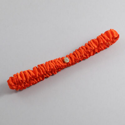Torrid Orange Satin Wedding Garter / Solid Orange Wedding Garters / Wedding Garter / Custom Wedding Garter / Bridal Garter / Prom Garter / Linda Joyce Couture / Personalized Garter / Personalized Wedding Garter / Personalized Prom Garter