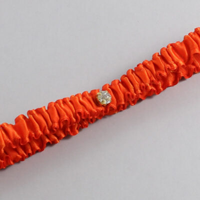 Torrid Orange Satin Wedding Garter / Solid Orange Wedding Garters / Wedding Garter / Custom Wedding Garter / Bridal Garter / Prom Garter / Linda Joyce Couture / Personalized Garter / Personalized Wedding Garter / Personalized Prom Garter