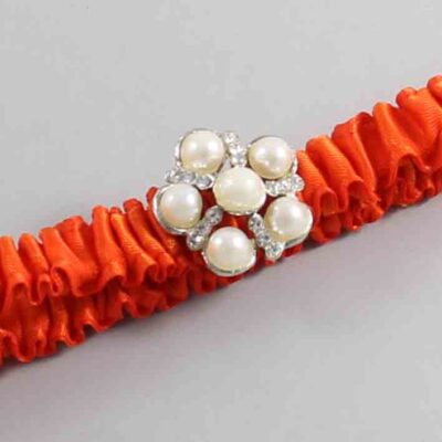 Torrid Orange Satin Wedding Garter / Solid Orange Wedding Garters / Wedding Garter / Custom Wedding Garter / Bridal Garter / Prom Garter / Linda Joyce Couture / Personalized Garter / Personalized Wedding Garter / Personalized Prom Garter