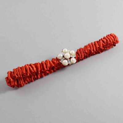 Mandarin Orange Satin Wedding Garter / Solid Orange Wedding Garters / Wedding Garter / Custom Wedding Garter / Bridal Garter / Prom Garter / Linda Joyce Couture / Personalized Garter / Personalized Wedding Garter / Personalized Prom Garter