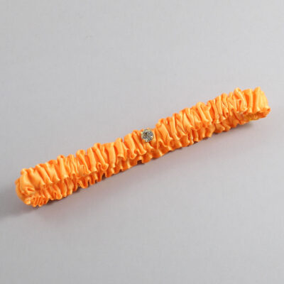 Curry Satin Wedding Garter / Solid Orange Wedding Garters / Wedding Garter / Custom Wedding Garter / Bridal Garter / Prom Garter / Linda Joyce Couture / Personalized Garter / Personalized Wedding Garter / Personalized Prom Garter