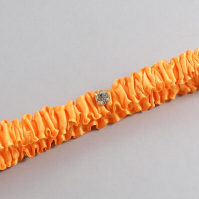 Curry Satin Wedding Garter / Solid Orange Wedding Garters / Wedding Garter / Custom Wedding Garter / Bridal Garter / Prom Garter / Linda Joyce Couture / Personalized Garter / Personalized Wedding Garter / Personalized Prom Garter