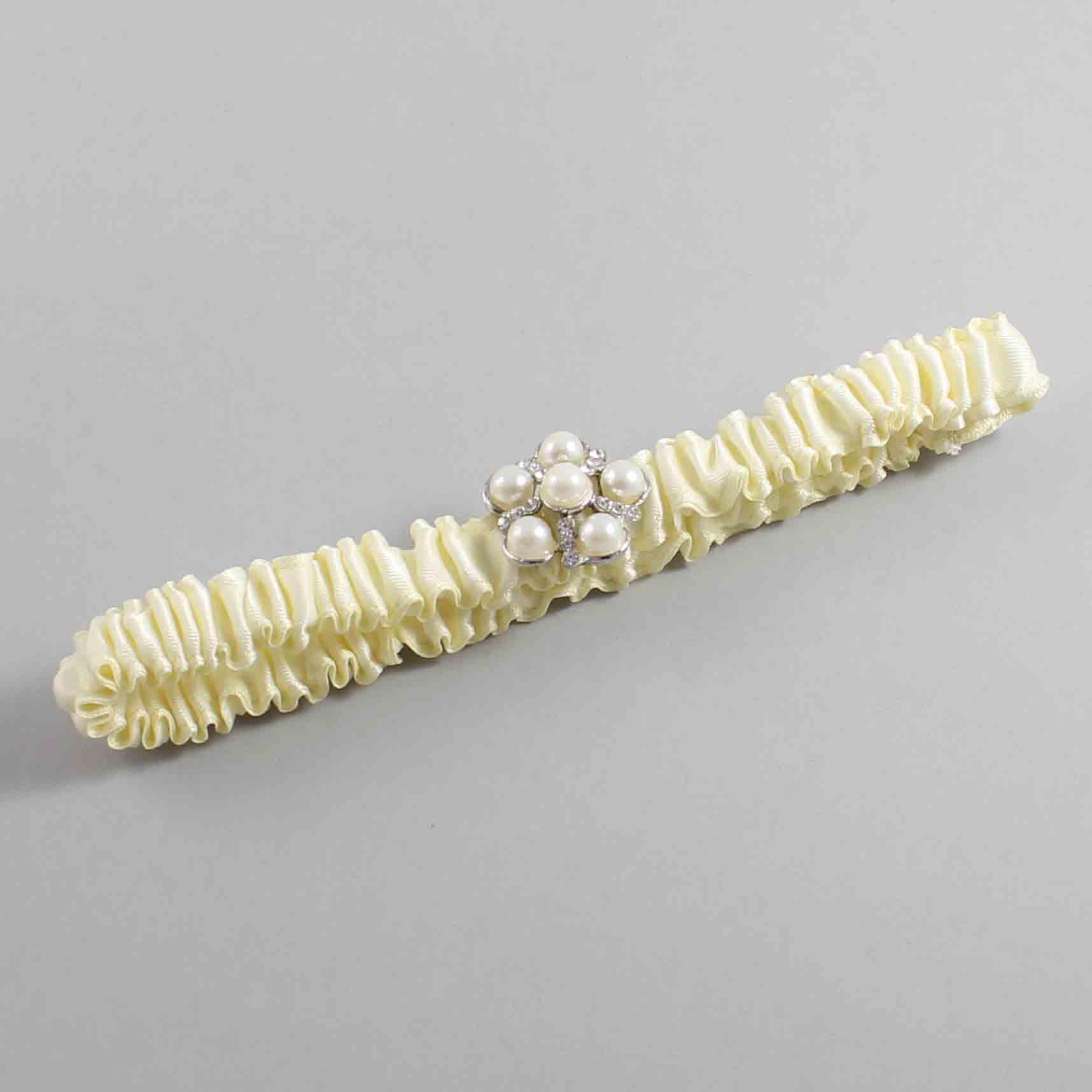 Cosmic Latte Satin Wedding Garter / Solid Ivory Wedding Garters / Wedding Garter / Custom Wedding Garter / Bridal Garter / Prom Garter / Linda Joyce Couture / Personalized Garter / Personalized Wedding Garter / Personalized Prom Garter