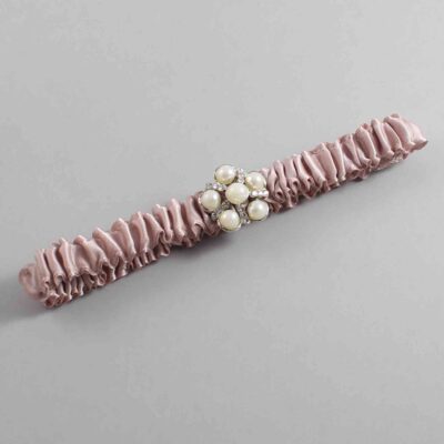 Vanilla Satin Wedding Garter / Solid Pink Wedding Garters / Wedding Garter / Custom Wedding Garter / Bridal Garter / Prom Garter / Linda Joyce Couture / Personalized Garter / Personalized Wedding Garter / Personalized Prom Garter
