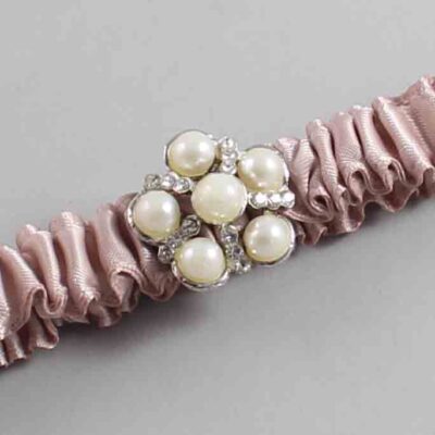Vanilla Satin Wedding Garter / Solid Pink Wedding Garters / Wedding Garter / Custom Wedding Garter / Bridal Garter / Prom Garter / Linda Joyce Couture / Personalized Garter / Personalized Wedding Garter / Personalized Prom Garter