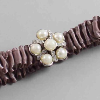 Ginger Snap Satin Wedding Garter / Solid Brown Wedding Garters / Wedding Garter / Custom Wedding Garter / Bridal Garter / Prom Garter / Linda Joyce Couture / Personalized Garter / Personalized Wedding Garter / Personalized Prom Garter