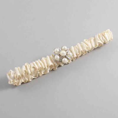 Beige Satin Wedding Garter / Solid Ivory Wedding Garters / Wedding Garter / Custom Wedding Garter / Bridal Garter / Prom Garter / Linda Joyce Couture / Personalized Garter / Personalized Wedding Garter / Personalized Prom Garter