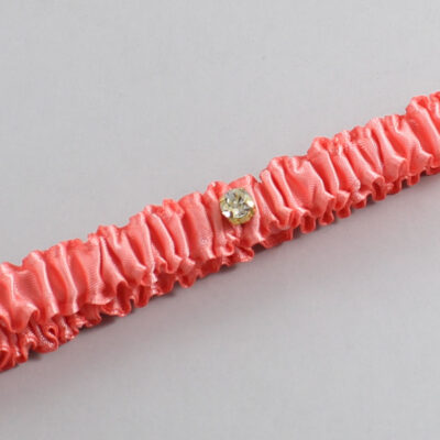 Woodrose Satin Wedding Garter / Solid Orange Wedding Garters / Wedding Garter / Custom Wedding Garter / Bridal Garter / Prom Garter / Linda Joyce Couture / Personalized Garter / Personalized Wedding Garter / Personalized Prom Garter
