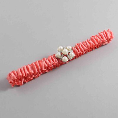 Woodrose Satin Wedding Garter / Solid Orange Wedding Garters / Wedding Garter / Custom Wedding Garter / Bridal Garter / Prom Garter / Linda Joyce Couture / Personalized Garter / Personalized Wedding Garter / Personalized Prom Garter