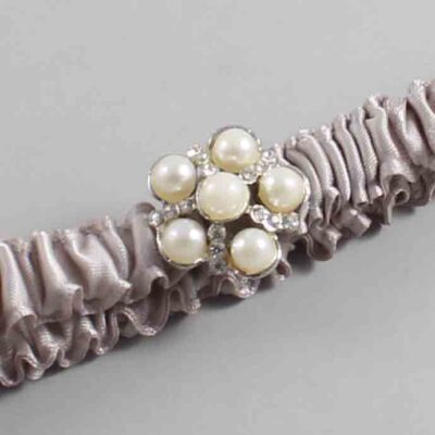 Carmandy Satin Wedding Garter / Solid Gray Wedding Garters / Wedding Garter / Custom Wedding Garter / Bridal Garter / Prom Garter / Linda Joyce Couture / Personalized Garter / Personalized Wedding Garter / Personalized Prom Garter