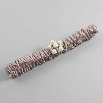 Taupe Satin Wedding Garter / Solid Brown Wedding Garters / Wedding Garter / Custom Wedding Garter / Bridal Garter / Prom Garter / Linda Joyce Couture / Personalized Garter / Personalized Wedding Garter / Personalized Prom Garter