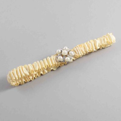 Buttermilk Satin Wedding Garter / Solid Yellow Wedding Garters / Wedding Garter / Custom Wedding Garter / Bridal Garter / Prom Garter / Linda Joyce Couture / Personalized Garter / Personalized Wedding Garter / Personalized Prom Garter