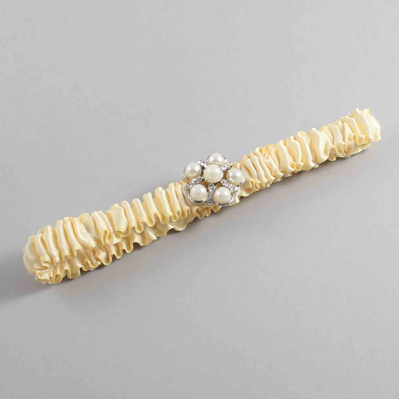 Buttermilk Satin Wedding Garter / Solid Yellow Wedding Garters / Wedding Garter / Custom Wedding Garter / Bridal Garter / Prom Garter / Linda Joyce Couture / Personalized Garter / Personalized Wedding Garter / Personalized Prom Garter